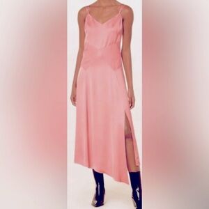 NEW Ted Baker Odinne Panelled Dress Asymmetrical Pink satin party wedding  0